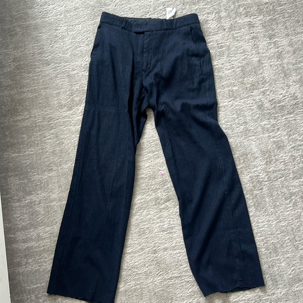 Zara navy blue pinstriped pants